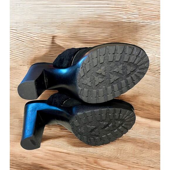 Coach A3611 Idyle Suede & Shearling Mules Size 7.5M - Picture 5 of 7